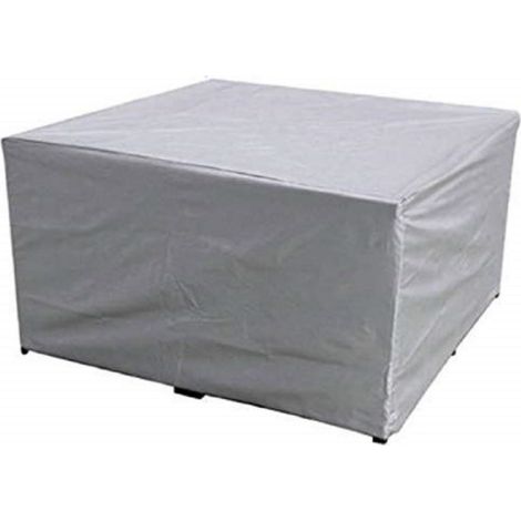 Promotion, Housse Salon de Jardin Oxford Tissu Housse de Protection pour Mobilier Protection contre la pluie et la poussière, Anti-UV (110x110x85cm, argent )