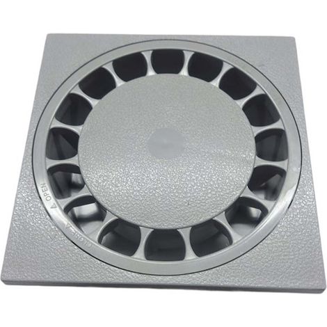 Interplast – Siphon de cour 150 x 150 mm sortie ø M50 mm ou F40 mm – Corps circulaire avec grille amovible – Lock-system pour maintien sous pression