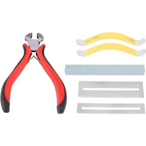 Outils de nettoyage et de polissage pour guitare, 6 pièces, fil coupe-frettes -- (1/5)