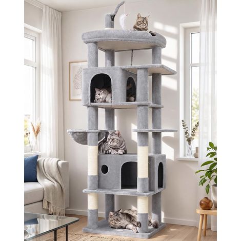 Arbre à Chat Solide XXL Arbres 188 cm pour 3-4 Grand Chats (1/5)