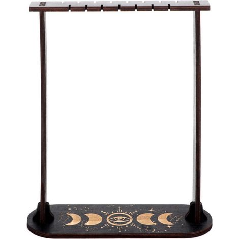 Support Pour Pendule - En Bois Naturel - Pour Cristaux, Pierres Lithothérapie, Huiles Essentielles - Noir - 1 Pièce (1/5)
