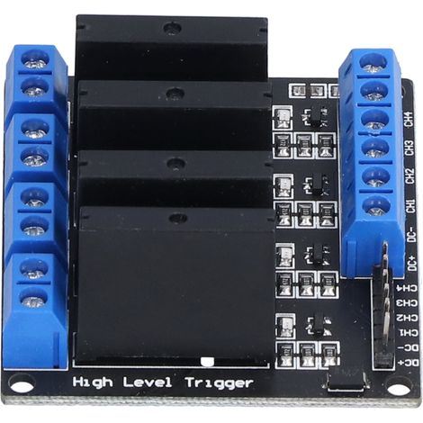 Module relais statique 4 canaux avec fusible pour les passionnés d'électronique DIY (1/5)