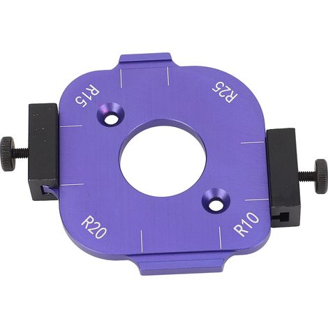 Gabarit de rayon à angle arrondi R10 R15 R20 R25 en alliage d'aluminium anodisé, guide d'angle pour défonceuse, travail du bois (1/5)