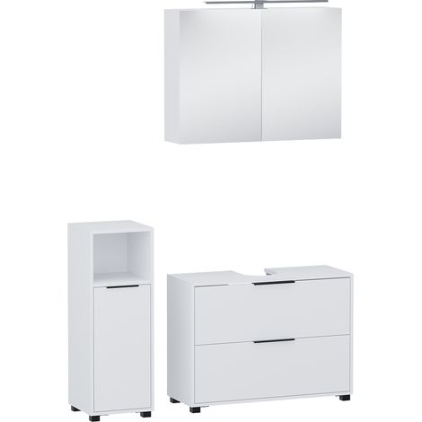 Conjunto de muebles de baño de 3 piezas Alina, Blanco, 3 partes, Vicco (1/5)