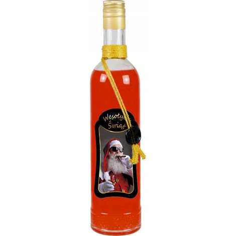 Weihnachtskristall 500ml Premium-Flasche mit Dekor für Wodka-Geschenktinkturen
