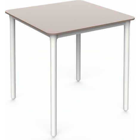 Mesa cuadrada exterior 70x70 blanco - arena MARSELLA garbar (1/5)