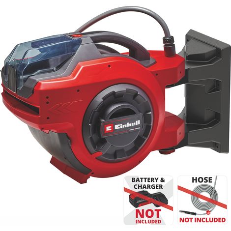 Einhell Akku-Schlauchtrommel GE-HR 18/30 WH Li-Solo (18 V, automatische Schlauchaufwicklung, 180° schwenkbar, Wandhalterung, 1,5 m Anschlussschlauch, ohne Akku & Schlauch) (1/5)