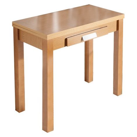 Mesa de Cocina - Modelo HENA - Material MDF/Madera - Medidas 80 x 40/80 x 76 cm  Color: Madera Roble