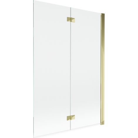 Mexen Mist paravento doccia 2-ali destro 120 x 150 cm, trasparente, dorato - 8A9-120-002-50-00-P (1/5)