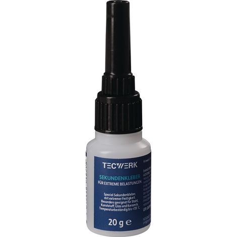 TECWERK Sekundenkleber f.extreme Belastungen 20g farblos Flasche TECWERK