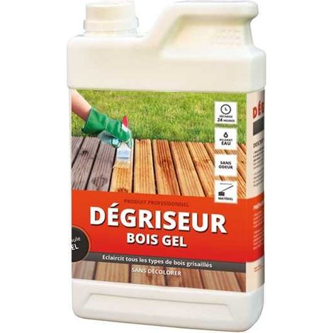 Dégriseur bois 1L – Éclaircit sans décolorer – Pour bois dur et autoclave – Élimine micro-organismes et grisaillement – Lasure Production