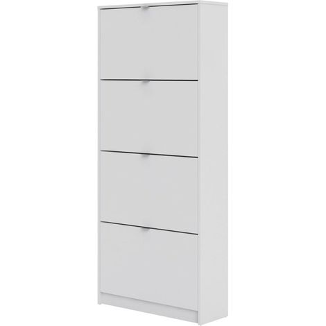 Shane Schuhschrank 4 Klapptüren 2R weiss.