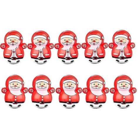 Lot de 10 figurines de Noël à suspendre, décorations de fête et de maison, jouets Père Noël pour l'extérieur de la maison-Santa Claus