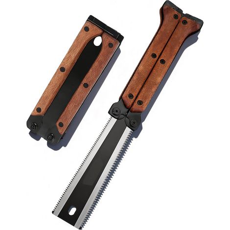 Scie à tirer japonaise pliante, lame SK5 à double tranchant de 160 mm avec 12/17 TPI et dents de meulage à 3 côtés (1/4)