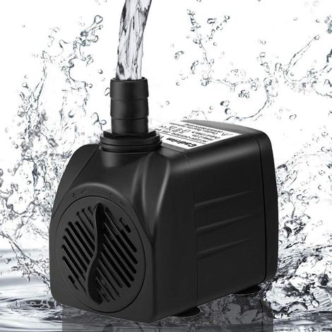Tauchpumpe, ultraleise Wasserpumpe mit Springbrunnenfunktion, 16 W