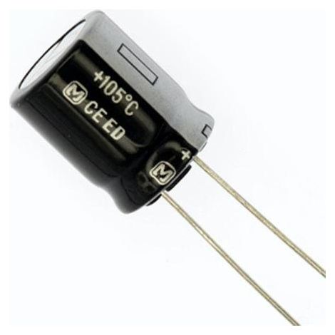 Condensatore elettrolitico 1500uf 25v 105º 13x25 Rd 1500mf25v/105/rd