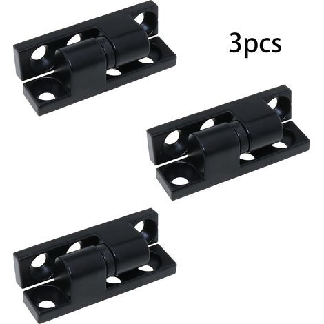 Set mit 3 robusten, schwarzen Metall-Türscharnieren mit abnehmbarem Faltmechanismus, modernes Design für Türen, Fenster und Schränke (1/3)