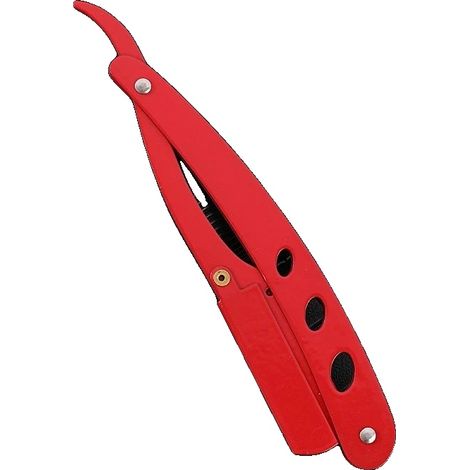 Maquinilla de afeitar manual con cuchillas reemplazables, color rojo. (1/2)