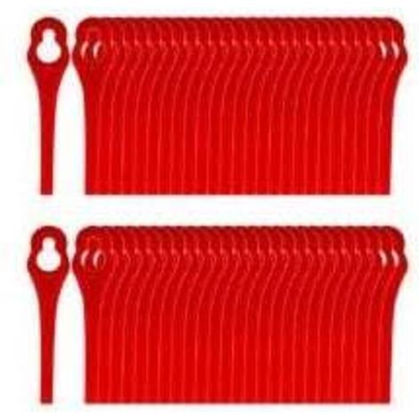 Lot de 100 PA6 Lames de Rechange compatibles avec Florabest Coupe Bordure LIDL FRTA 20 A1.FAT 18B2. FAT 18B3