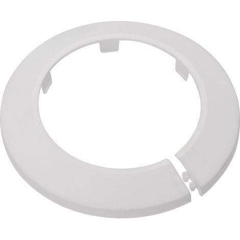 Cache-tuyaux de chauffage Ø 75 mm - Lot 10. pour robinetterie douche, tuyaux radiateur, blanc.