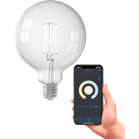 Ampoule intelligente E27, avec application et commande vocale (7,5 W), ampoule LED WiFi, filament à intensité variable, lampe wifi blanc chaud (1/3)
