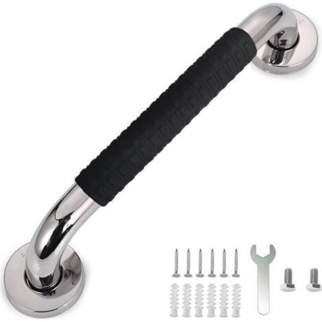 Haltegriffe für Senioren, aus Edelstahl 304, Duschgriffe, zur Wandmontage, für Toilette, Badezimmer, rutschfest, 30 cm, für Senioren und Menschen mit Behinderung (1/5)