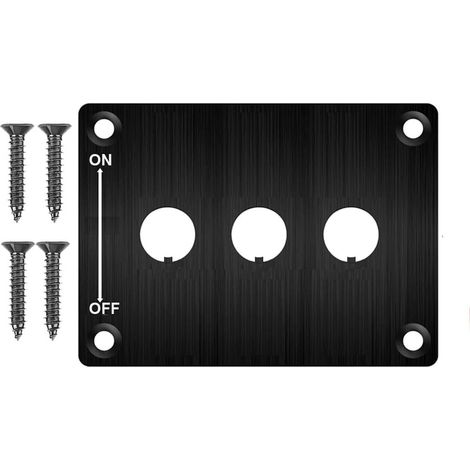 3-way Rocker Switch Mounting Panel 12mm Hole Diameter (1/3)