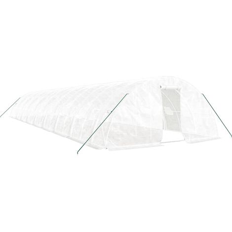Maison Exclusive - Serra con Telaio in Acciaio Bianco 90 m² 18x5x2,3 m (1/5)