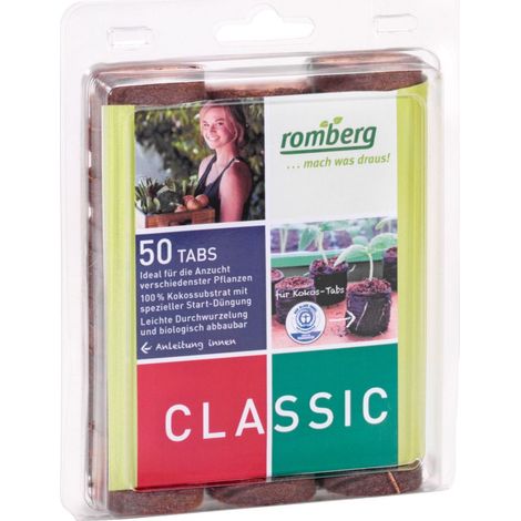 Romberg 50 Kokos-Quelltabletten Ø36mm, Blister (1/5)