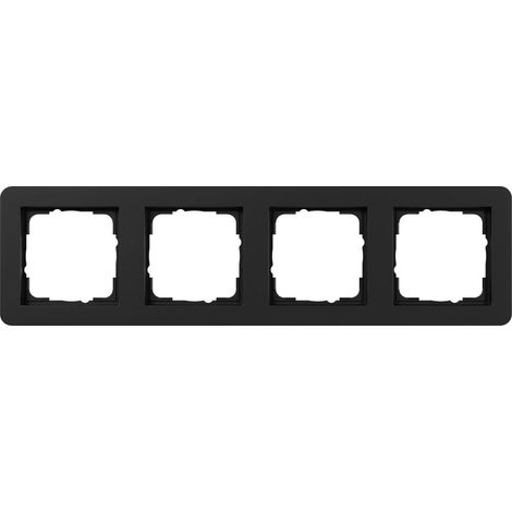 Gira Marco embellecedor 4f Gira E1 Negro m [0214153], 0214 153