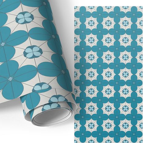 Möbel - Klebefolie - Möbelfolie - abwaschbare und selbstklebende Deko-Folie für Küche - Schrank -Tisch & Fensterbank - Geometrisches Muster 50x100 cm