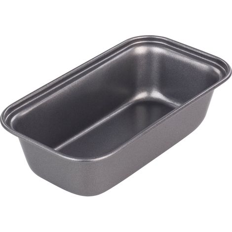Mini Moule à Cake 15,5 x 8,5 cm, Moule Rectangulaire Antiadhésif en Acier Carbone pour Mini Pain, Gâteau, Cake, Brownies, Desserts, Gris, Compatible Lave-vaisselle (1/5)