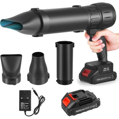 Cordless Leaf Fan, 38000RPM Portable Electric Cordless Garden Leaf Fan with 21V Battery, 800W Powerful Turbine Dust Cleaner for Home Cleaning