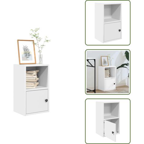 Bibliothèque blanc 31x24x52 cm bois d'ingénierie - Bibliothèque - Bibliothèques - Étagère À Livres - Armoire De Rangement (1/5)