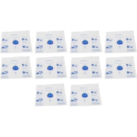 Lot de 10 visières de protection jetables pour la réanimation cardiopulmonaire, avec valve unidirectionnelle, pour l'entraînement. (1/5)