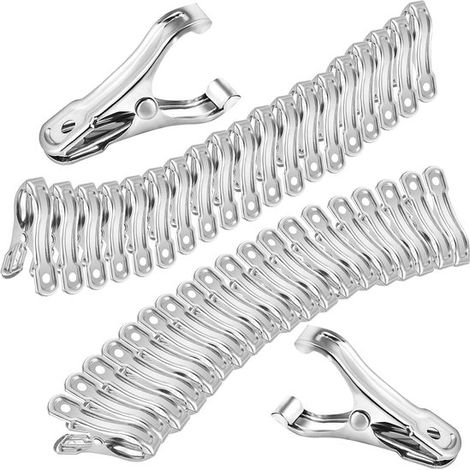 Gartenclips 40er Pack Clips Pflanzenclips Gewächshauszubehör Gewächshausclips Edelstahl für Gewächshausgewebe Starker Halt (1/5)