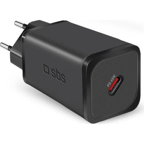 SBS TETRGAN1C65W Caricabatterie per dispositivi mobili Cuffie. Auricolare. Computer portatile. Smartphone. Orologio intelligente. Tablet Nero AC Ricarica rapida Interno (1/5)