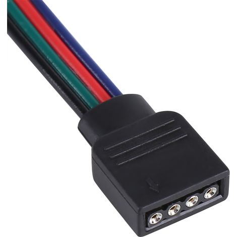 Connecteur fil 4 broches 20 pièces 10cm femelle pour ruban LED RGB 5050/3528/3014, câble de jonction (1/5)