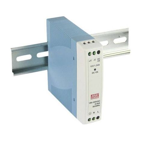 MEAN WELL MDR-10-24 ALIMENTATION RAIL DIN 24 V/DC 0.42 A 10 W NBR. DE SORTIES:1 X CONTENU 1 PC(S)