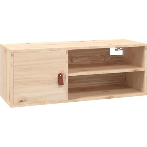 Armario de pared práctico de diseño rústico 80 x 30 x 30 cm fabricado en madera maciza de pino 020048383 (1/5)