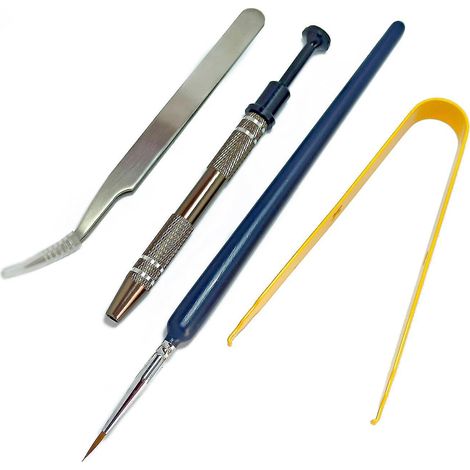 Pince à épiler pour clavier mécanique, outil de lubrification, brosse, extracteur de commutateurs, outil de retrait de tiges, griffe pour circuit intégré (1/4)
