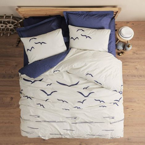 Copripiumino Matrimoniale North Kingsville, Federa Inclusa, 220x240 cm blu (1/4)