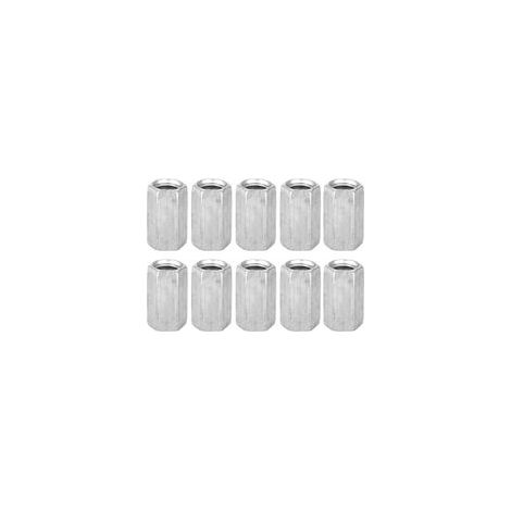 10 tuercas de vástago hexagonal con varilla larga M8 para ruedas roscadas (M8 20)