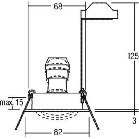 brumberg Einbaustrahler GU10 36143080 schwarz matt rund (1/2)