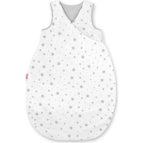 Saco de dormir de algodón para niños de 3 a 12 meses, talla M, TOG 2.5, aislante para todo el año - Mini estrellas gris (1/3)