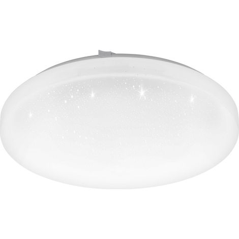 Plafoniera Moderna Frania-Z Acciaio Bianco Plastica Cristallo Led 15W