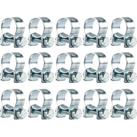 50 Schlauchschellen, Stahlrohr-Reparaturschellen, Mini-Benzinleitungsschellen, ideal zur Befestigung von Schläuchen mit kleinem Durchmesser, verzinktes Eisen, 12–14 mm (1/5)