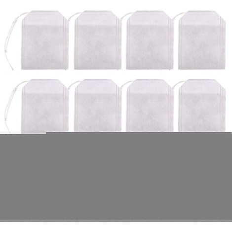 300 sachets de thé jetables en tissu non tissé avec cordon de serrage (blanc) (1/5)