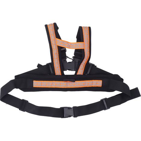 Harnais moto enfant réglable ceinture sécurité enfant avec sangle épaule, sac rangement orange, sécurité balade enfant (1/5)
