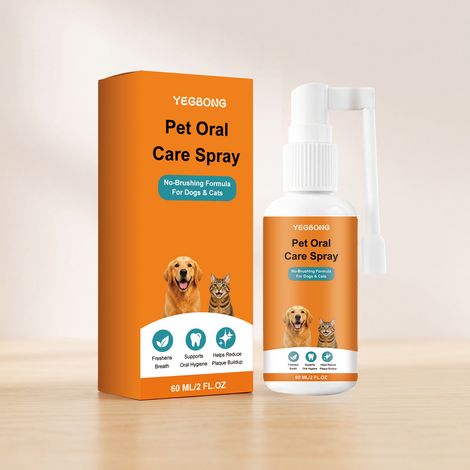 Spray bucco-dentaire pour animaux - rafraîchit l'haleine, nettoie et protège les dents convient aux chats et aux chiens - 60 ml (1/5)